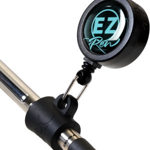 EZ PEN Retractable Pen Reel for Nurses, Teachers, Waitresses, Carpenters, Construction Workers, Contractors & Pros (Non-Stop Blue)