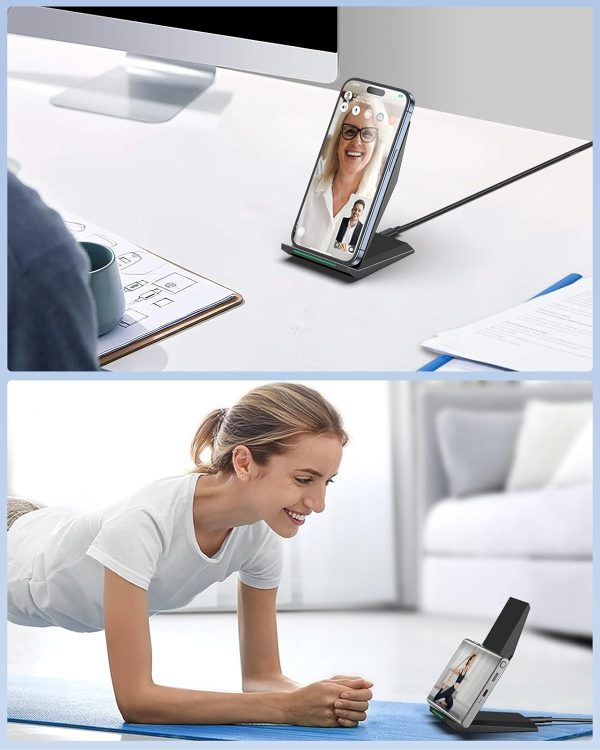 Fast Wireless Charger, [2 Pack] NANAMI Qi Certified Wireless Charging Stand Compatible iPhone 16/16 Pro/16 Pro Max/15/14/13/12/11 Pro, Phone Charger for Galaxy S25/S24/S23/S22/S21 and Qi-Enabled Phone - Image 5