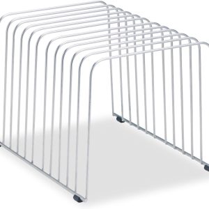Fellowes Desktop Organizer, 11 Sections, 9" x 11.375" x 8", Wire, Silver (72012)